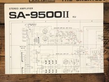 Pioneer SA-9500 MK2 / II Amplifier KU Fold Out Schematic Original 