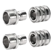 3/4 Inch GHT Garden Water Hose Connector Stainless Steel Quick Connect Fitting