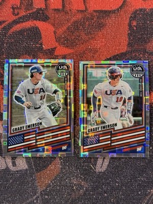 (2) 2026 Panini Stars & Stripes Prism GRADY EMERSON Pandora Prism USA Set   