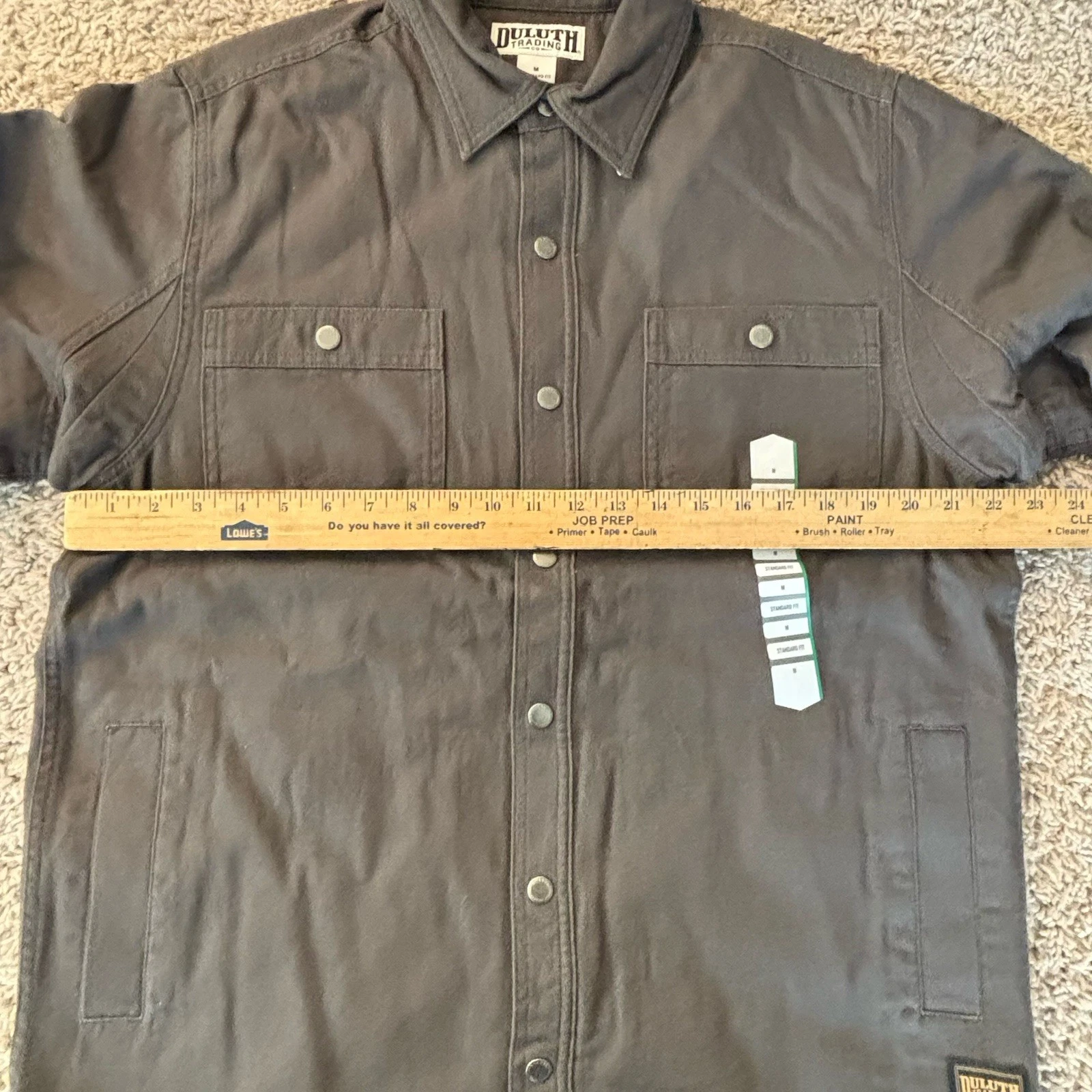 Duluth Trading Co. Jacket Mens M Black Fire Hose Flannel Lined Fit Limber - product detail image 2
