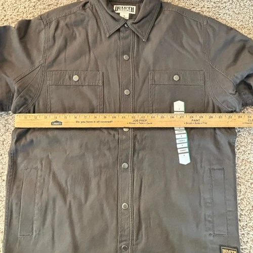 Duluth Trading Co. Jacket Mens M Black Fire Hose Flannel Lined Fit Limber image 2