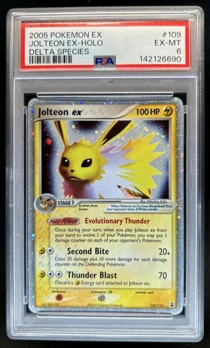 2005 Pokemon EX Delta Species Jolteon Holo #109/113 PSA 6