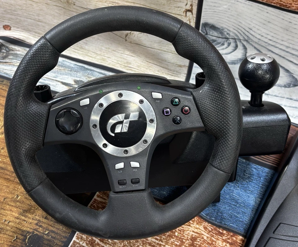 Sony PlayStation 2 & 3 Logitech Driving Force Pro Force Lenkrad 🏁 - Bild 2 von 4