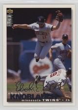 1995 Upper Deck Collector's Choice Silver Foil Signature Chuck Knoblauch 0u0