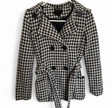 Jou Jou Black and White Houndstooth Heavyweight Blazer Size Small Winter Wear