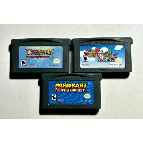 Nintendo Game Boy Advance GBA Mario Lot Bundle Works Great🔥 Authentic Nice!