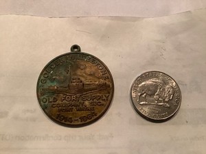 Fort Wayne, Indiana medal 1964, Old Fort Supply, Historic old fort depicted