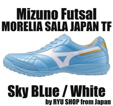Mizuno Futsal Shoes MORELIA SALA JAPAN TF Q1GB260225 Sky BLue / White