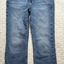 Zara High Rise Raw Hem Straight Leg Jeans Size 4