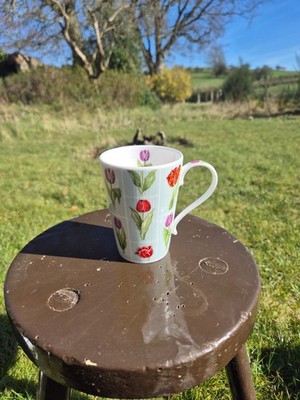 Ringtons Tulpen Kaffee oder Teetasse Becher Fine Bone China