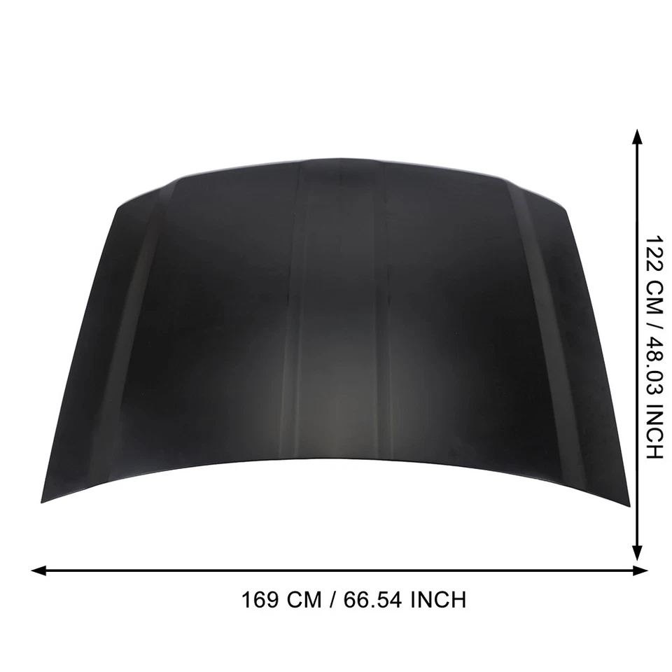 Hood Panel Assembly For Chevrolet Silverado 1500 2014-2015 Primed Black Foto 3 de 4