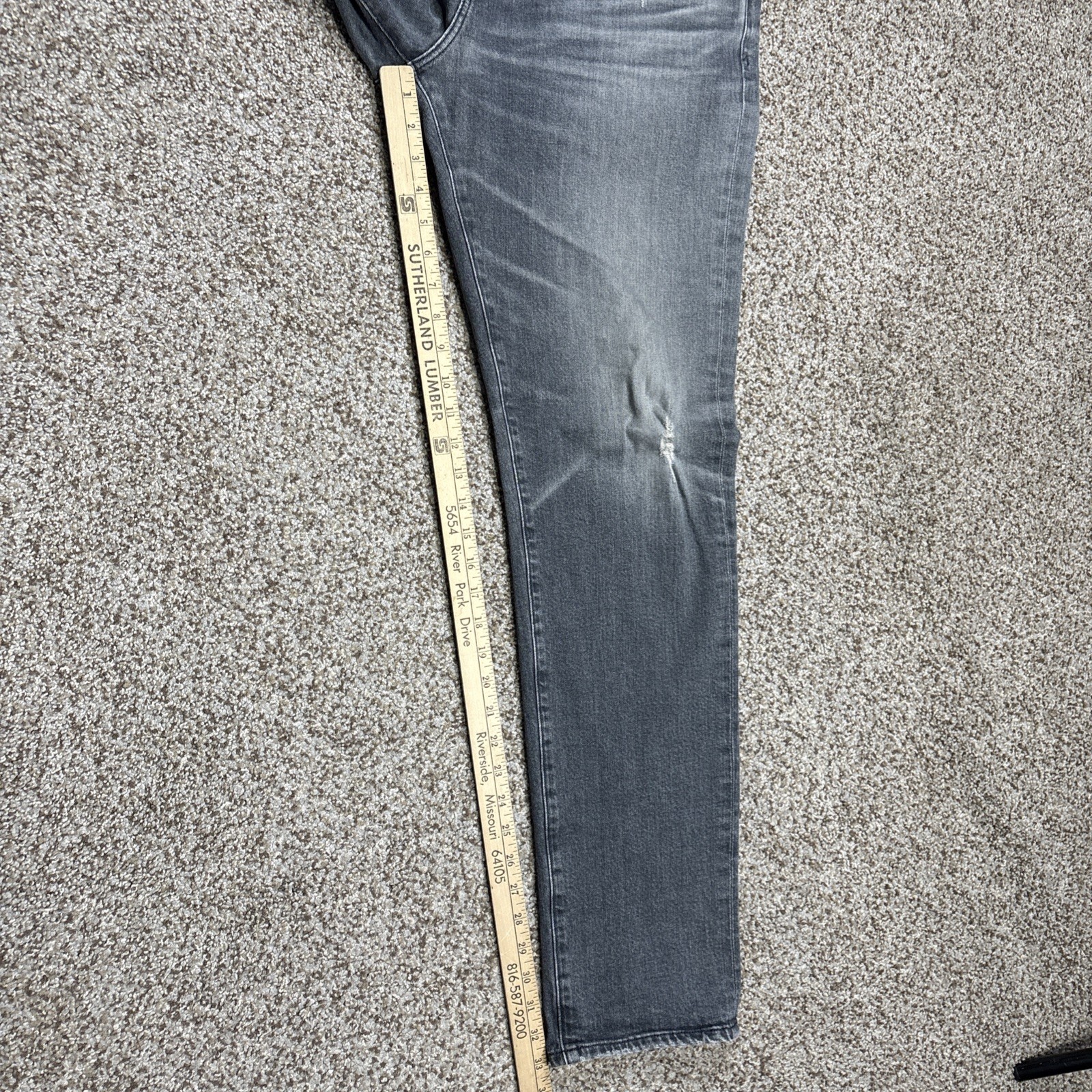 AG Adriano Goldschmied Jeans Mens 38 The Tellis Modern Slim Gray Fits 40 X 33 - View 10