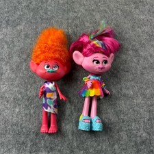 DreamWorks World Tour Trolls Poppy Doll DJ Suki 2019 Troll Figure Lot 2pc