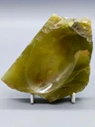 Green Opal Raw Stone Natural Gemstone with Shell Fracture
