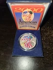 2000 AMERICAN Eagle in Full Color Silver Dollar 1 OZ  .999 SILVER W/COA