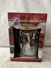 Vintage Budweiser 2006 Holiday Stein Beer Mug "Sunset at the Stables" COA & NIB