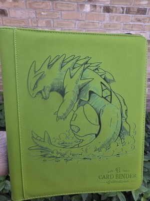 pokemon Laser Engraved 9 Pocket Top Loader Tyranitar Binder Made To Order