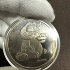 1987 Silvertowne Garfield 1 Oz. .999 Silver Round W/ Box & COA
