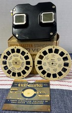 VTG Sawyer s View Master Black Bakelite 1940s x2 Reels Hollywood Switzerland