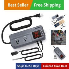 Temperature and Humidity Controller ITC-608T Pre-Wired Dual Stage Thermostat ...