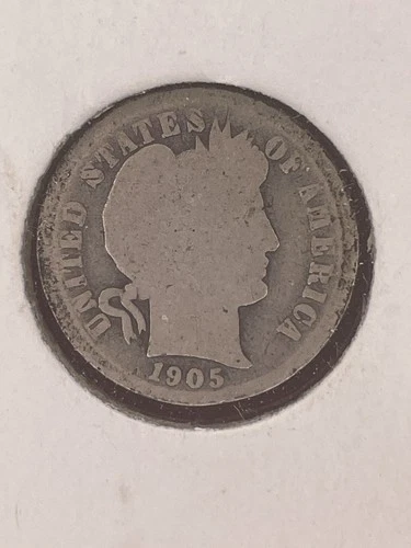🌴1905 Barber Dime -90% Silver - Could Be A 1905S Can’t Read The Date