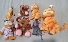 Ty Garfield Plush Lot w/ Tags: Pooky, Goodnight Garfield, Arlene