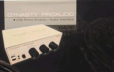 DYNASTY PROAUDIO UA2D USB Phono Preamp for Turntable, with RIAA Black 