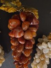 Set of 3 Vintage Grape bunch semi precious natural Agate and Quartz with copper — photo 3