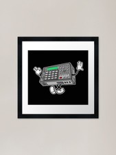 Beat Maker Cartoon Character Music  Framed Wall Art Poster Canvas Print Picture