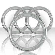 SET OF 4 16" CHROME WHEEL TRIM RINGS BEAUTY RIMS RING RIM TIRE BANDS for GM