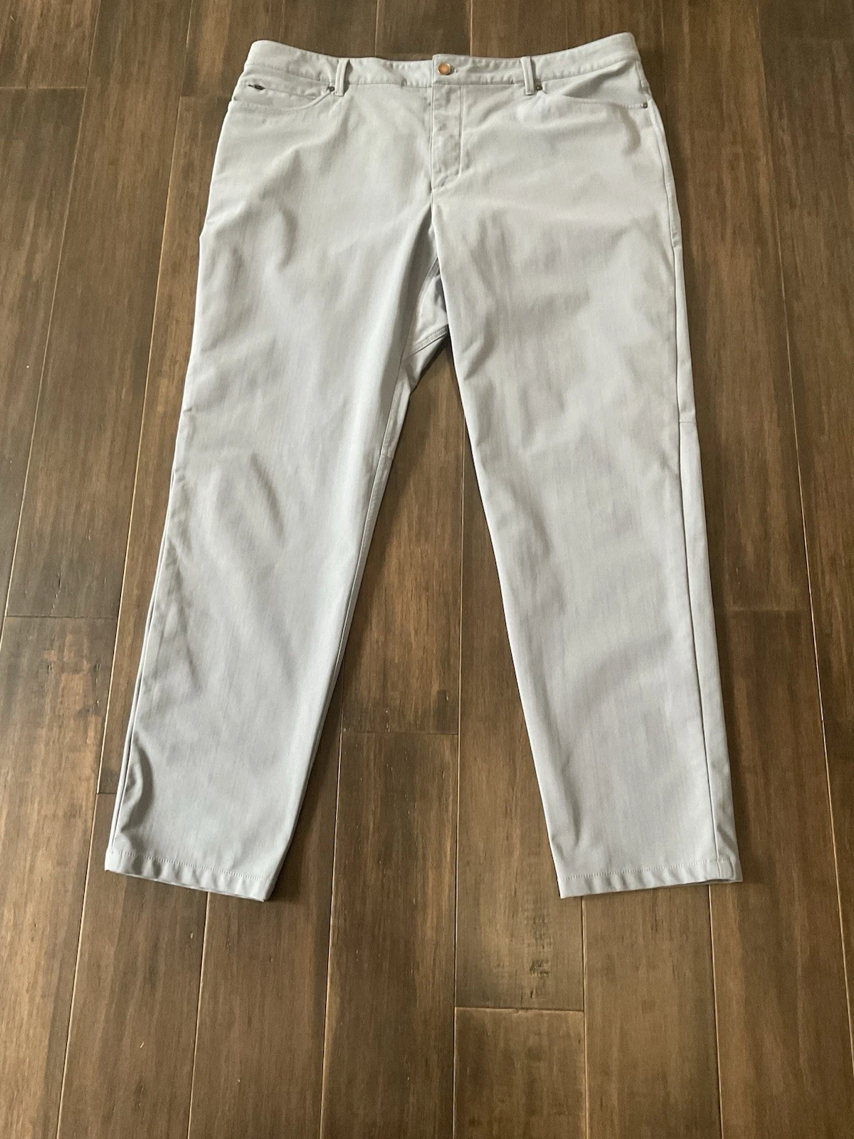 7 Diamonds Infinity 7 Pocket Pants Men's 40 x 32 Gray Stretch Travel Slim Fit