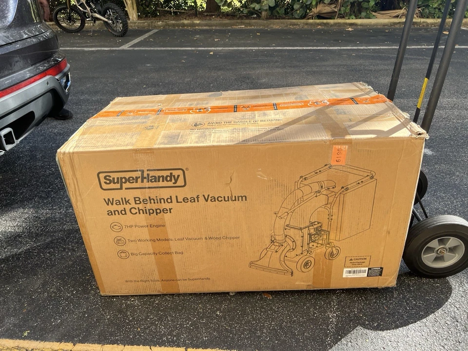 NUEVO Super Práctico 23 pulgadas 209cc 7HP Caminar detrás de hojas Aspiradora y astilladora de madera #GUO128 Foto 3 de 4