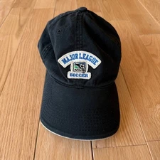 Y2K MLS Major League Soccer Drew Pearson Marketing Black Strapback Hat