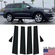 For 10-15 Dodge Durango 6pcs Glossy Black Pillar Posts Window Door Trim Covers For 10-15 Dodge Durango 6pcs Glossy Black Pillar Posts Window Door Trim Covers