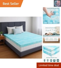 Plush Cooling Twin Mattress Topper - 3-Inch Gel Memory Foam for Pressure Relief