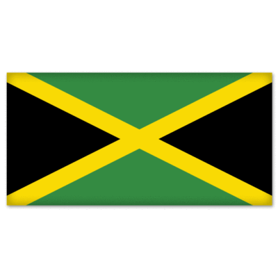 Jamaica Jamaican Flag car bumper sticker decal 5'' x 4''