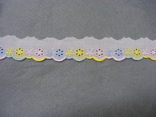 Broderie Anglaise Flat Lace  3114 - Multi Lemon x 10 mts