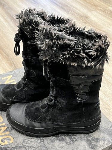 Botas de nieve The North Face para mujer Nuptse negras forradas de piel sintética talla 9 | eBay