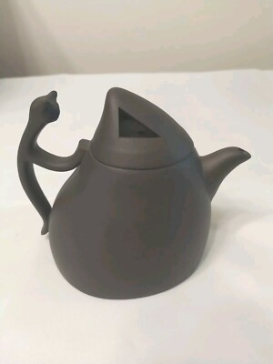 #ad Yixing Zisha Clay Teapot with Cat Handle Black Handmade $34.00