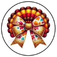 THANKSGIVING FEATHER TALE TURKEY BOW ENVELOPE SEALS LABELS STICKERS PARTY FAVORS