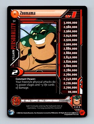 Dragon Ball GT TCG - LIMITED - Zoonama 52 - Score Lost Episodes Saga