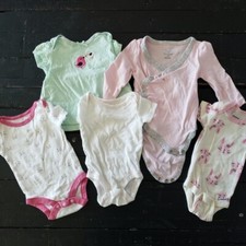 Baby Girl Bundle Lot Clothes Bodysuits Tops Short Sleeve 0-3 3 Month Variety