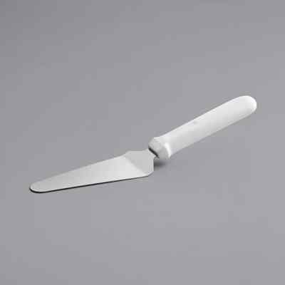 Choice 10 1/2'' Pie Server with White Polypropylene Handle