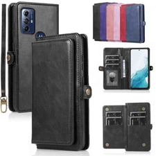 For Motorola G Play 2023/G Pure/G Power 2022 Double Flip Multi Slot Wallet Case