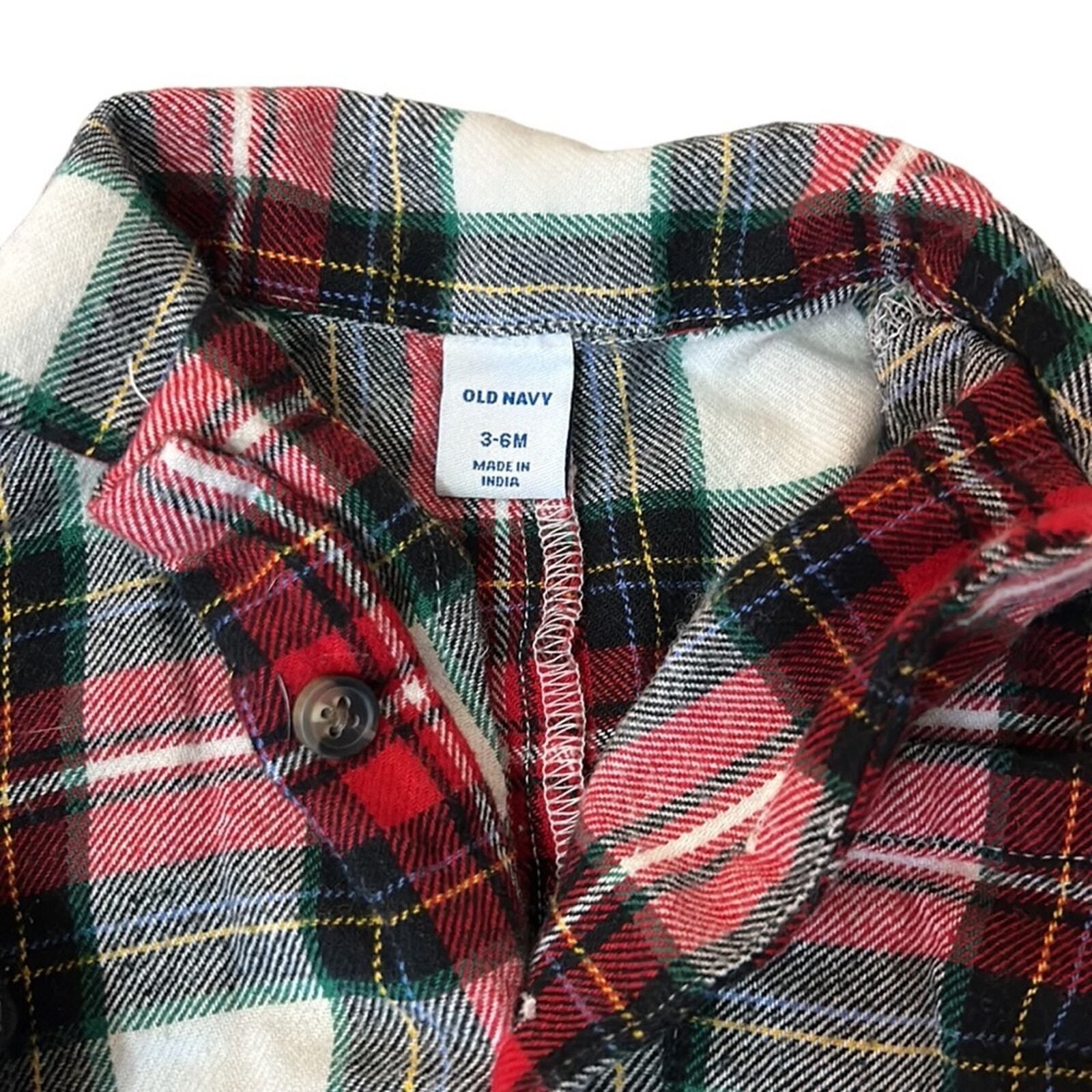 Old Navy Plaid One Piece set of two baby gender neutral size 36 months