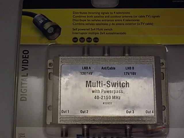 Philips 3x4 Multi-Switch with Powerpass Digital Video TV Cable Satellite - Image 3 of 4