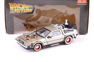 1:18 Sun Star 1987 Delorean DMC-12 Time Machine Back to the Future 3