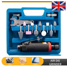 15PCS 1/4" AIR STRAIGHT DIE GRINDER SET 3MM 6MM COLLET PNEUMATIC GRINDING TOOLS