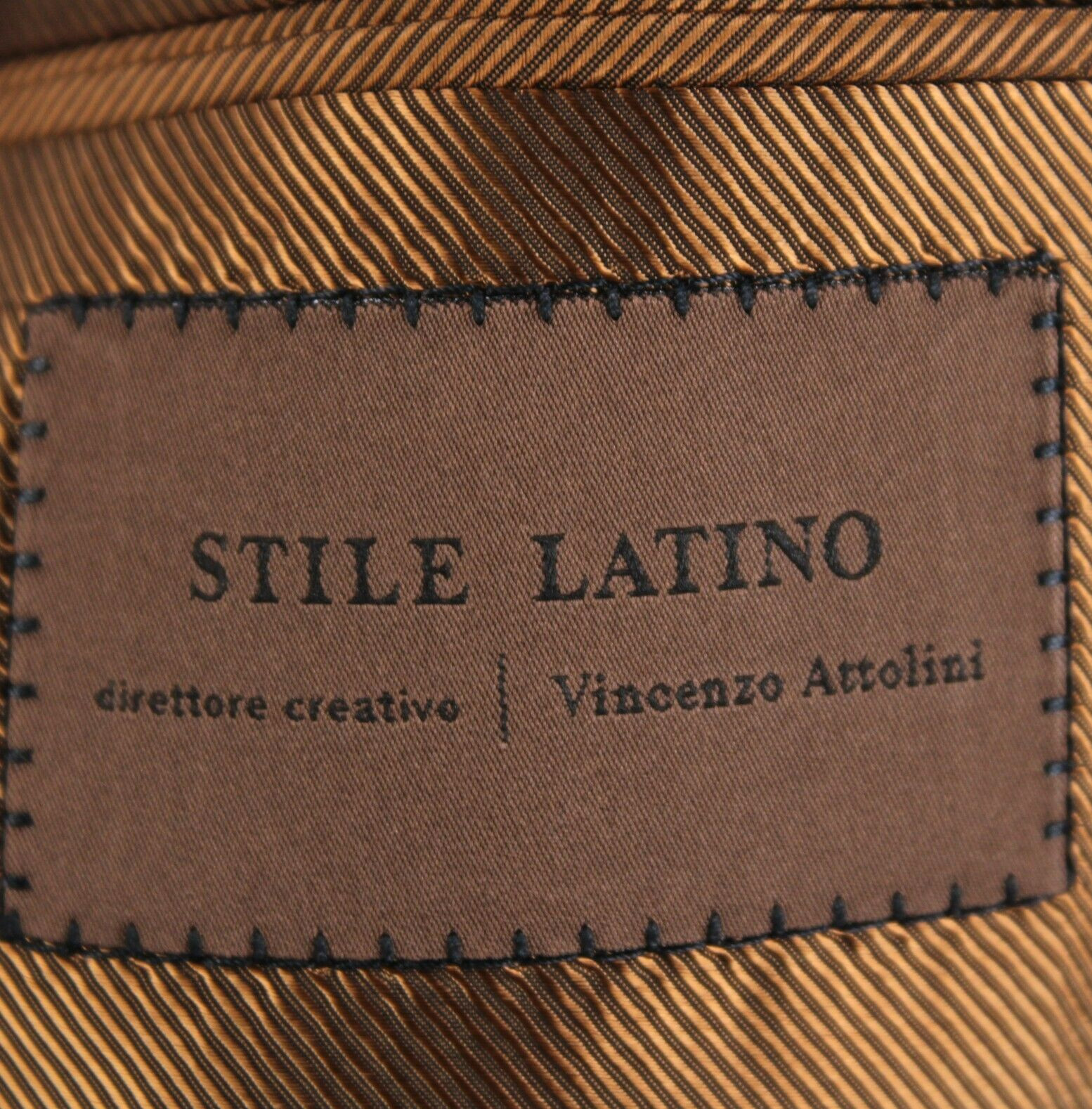 Stile Latino NWT Cashmere Sport Coat Size 54R (44R US) Blue w Brown & Tan Plaid image 7