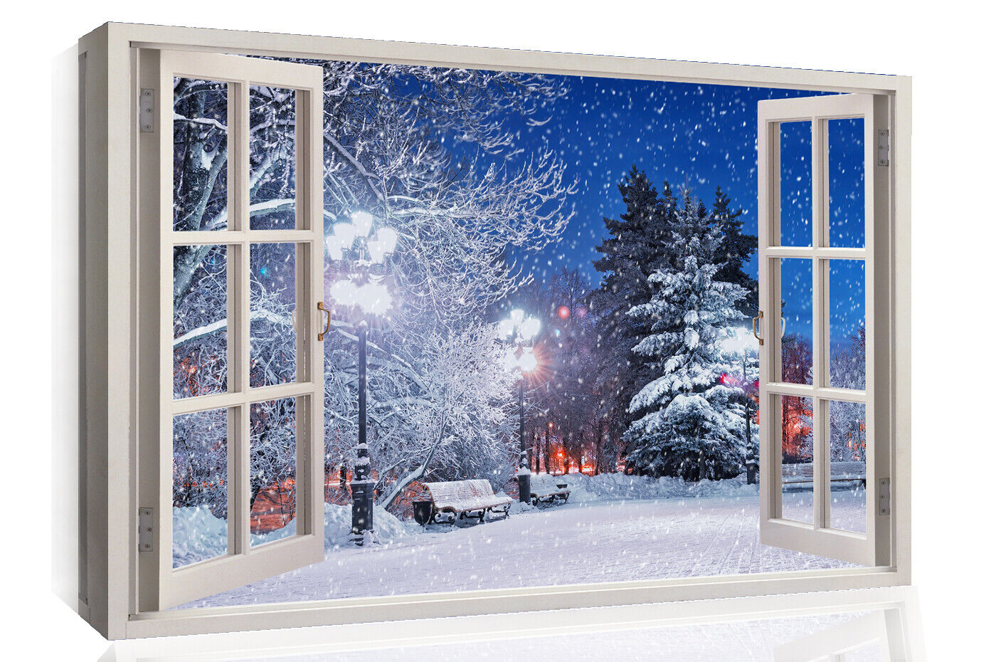 Snowy Window View Art Print for Sale by MetallicWings15